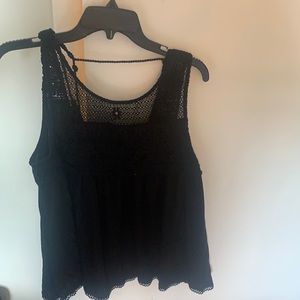 Knox Rose Black Tank Top/Blouse XL